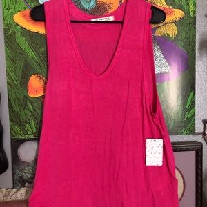NWT free people fuchsia tank top